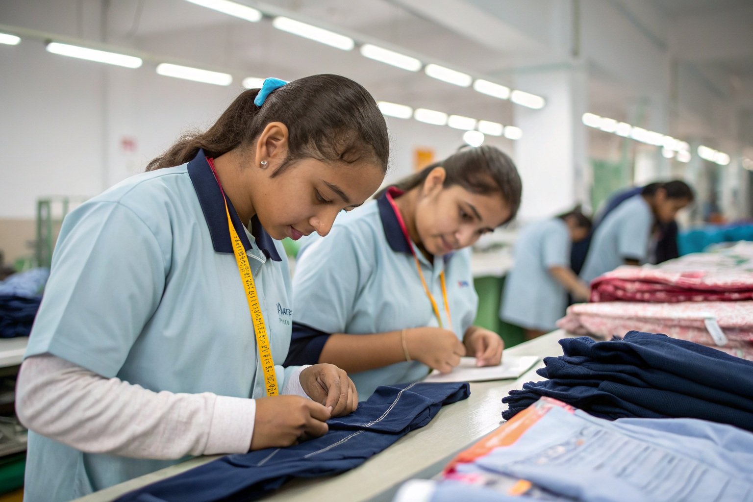 Children's clothing quality control inspection